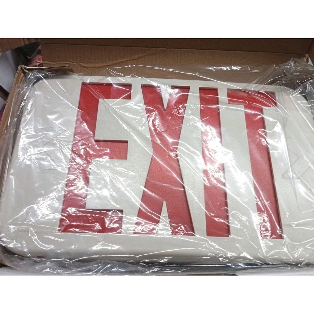 Damar Led Exit Sign Red 120/277V 1.2V NI-MH BATTERY, Thermoplastic